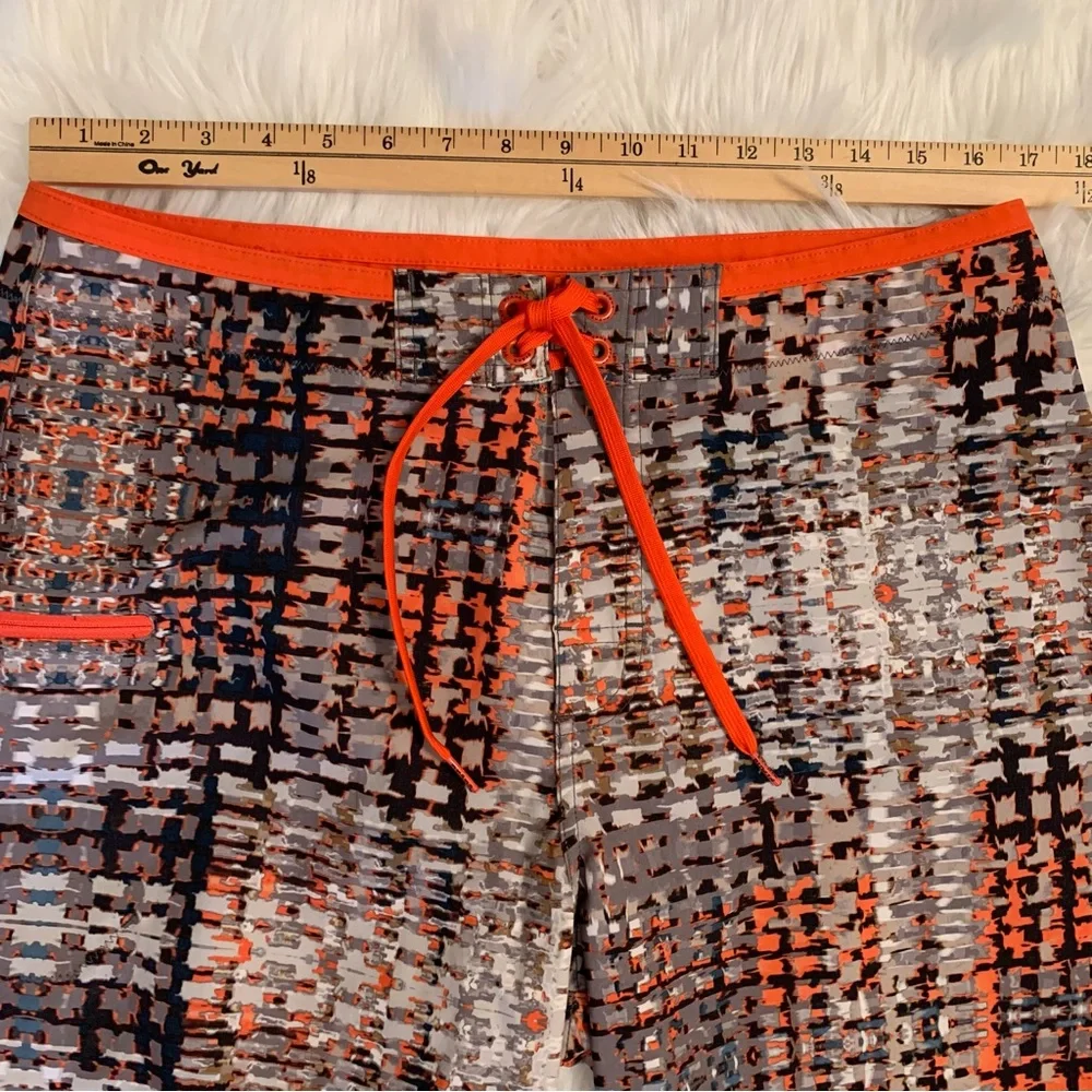 PrAna NWOT Men’s 33 Waist Catalyst Boardshorts Gravel Ripple Orange Brown Beach